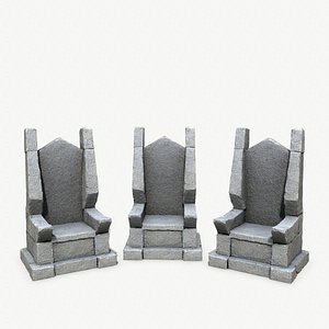 3D Stone Throne 3 model