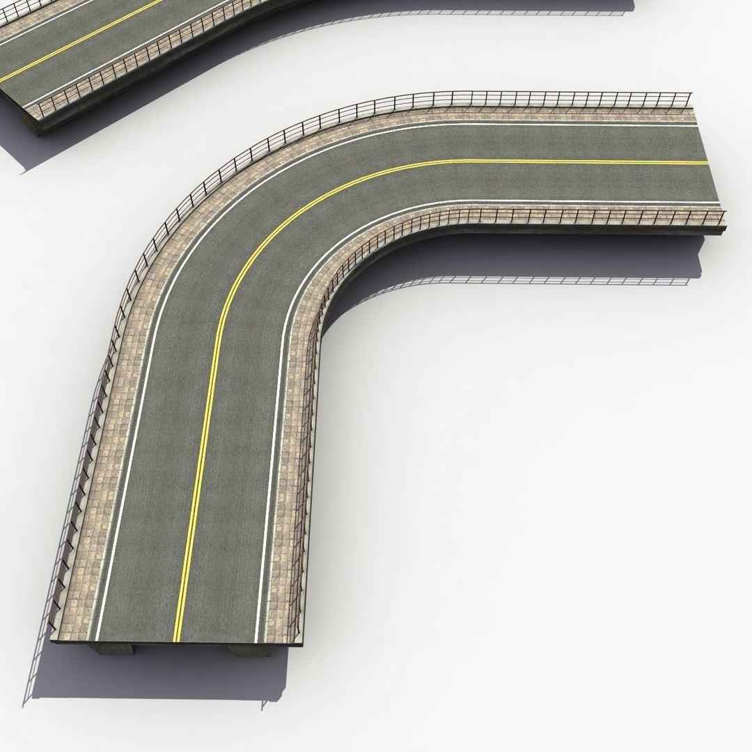 Road Set Modelled 3d Model