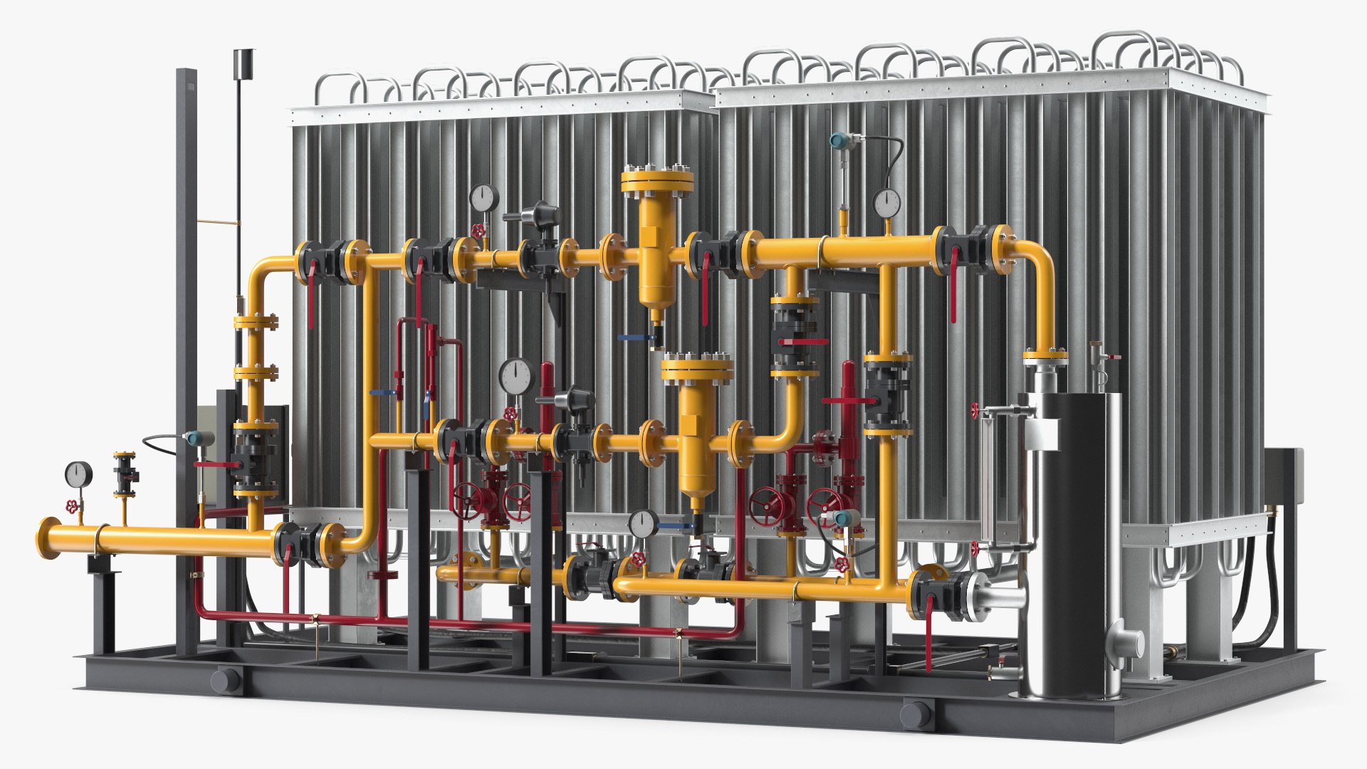 LNG Gas Filling Station 3D model preview