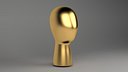 Head Display Stand Gold