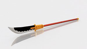 One Piece Mihawk sword Kokuto Yoru free VR / AR / low-poly 3D model