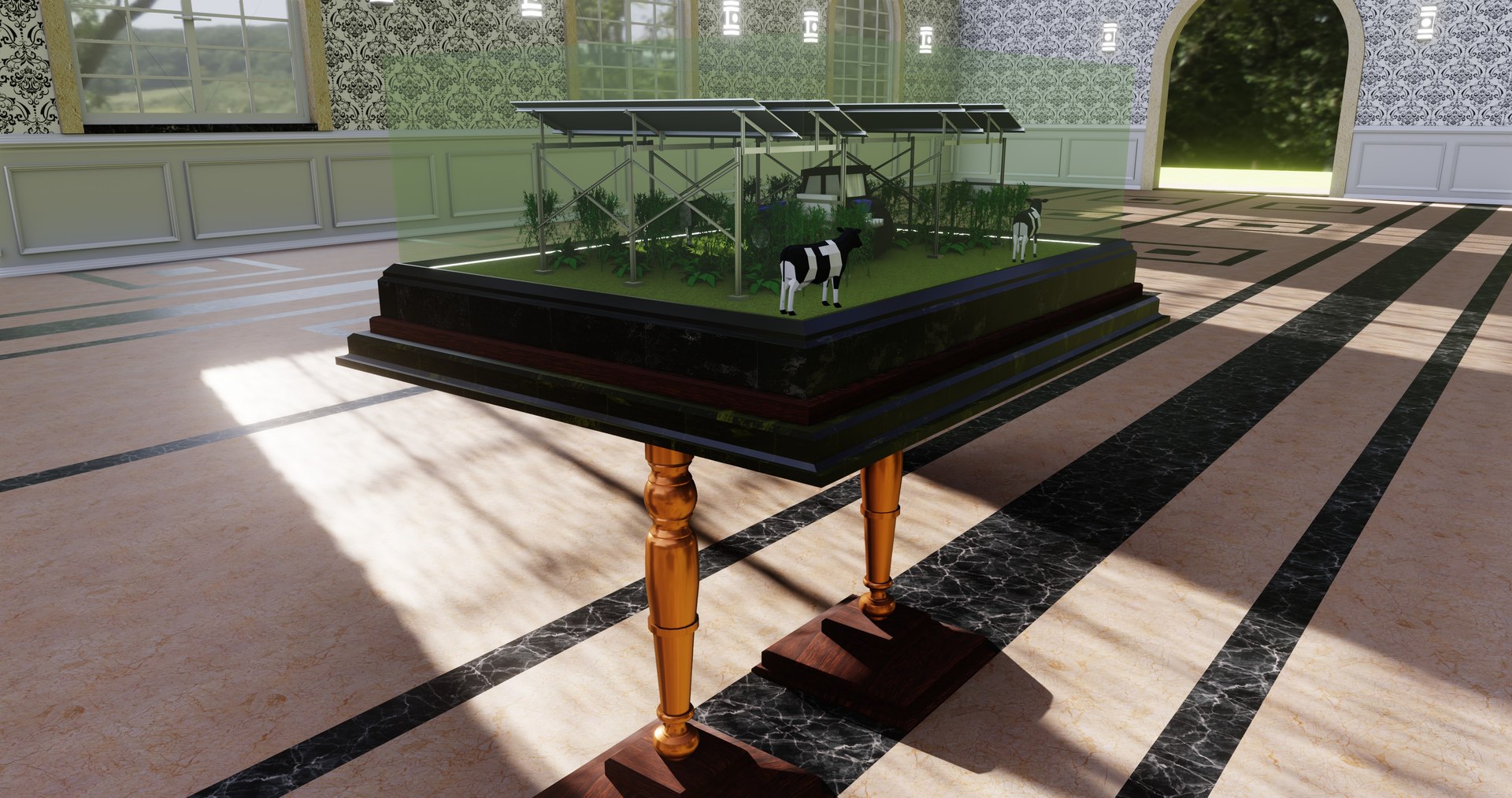 Agricultural Solar Energy Type-1 Table 2x2x8 Diorama Model - TurboSquid ...
