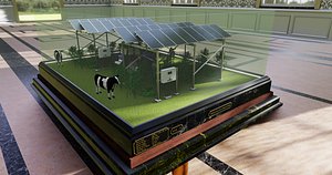 Agricultural Solar Energy Type-1 Table 2x2x8 Diorama model