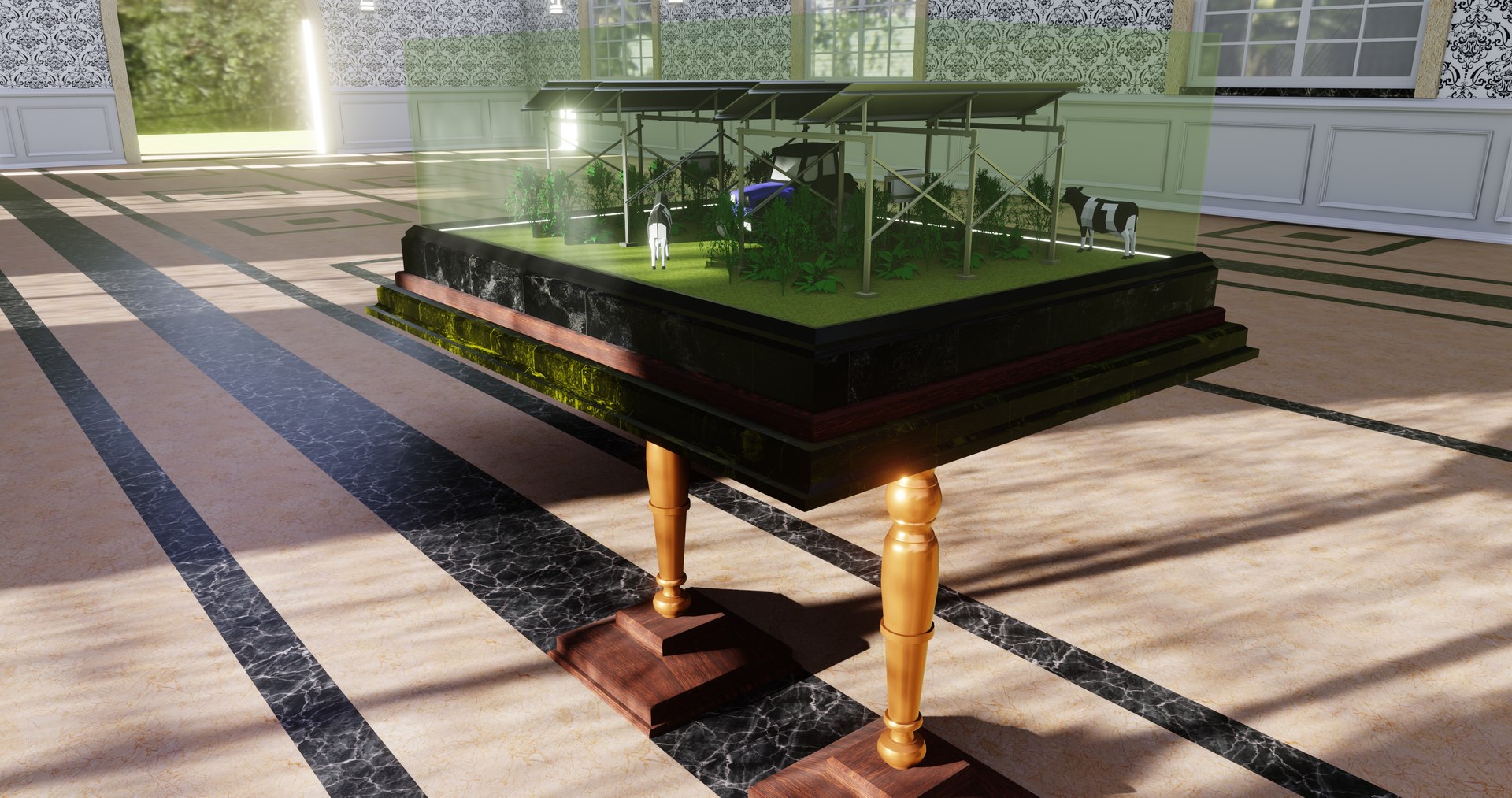 Agricultural Solar Energy Type-1 Table 2x2x8 Diorama Model - TurboSquid ...