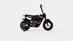 Motorbike 250w Black Electric Kids Monkey Bike 3D