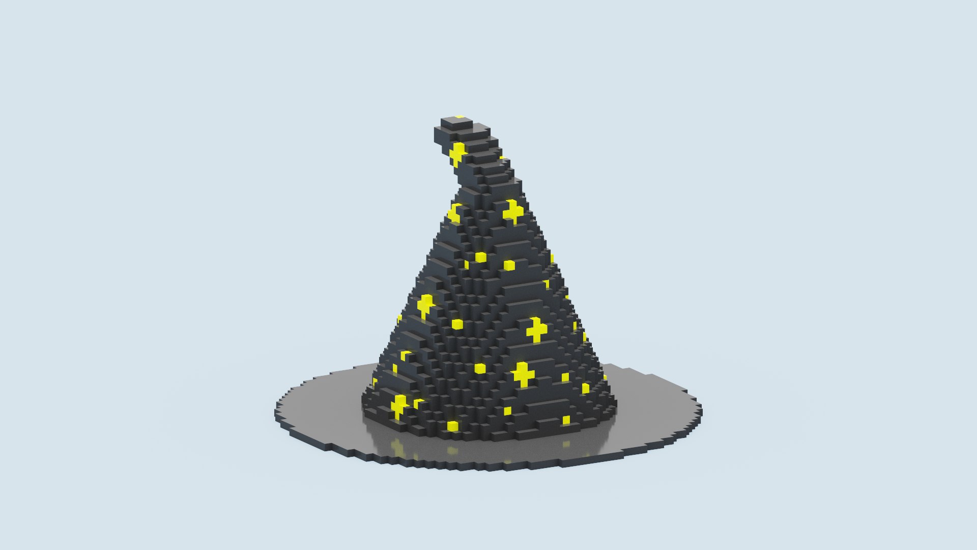 3D Voxel Wizard Hat - TurboSquid 1943517