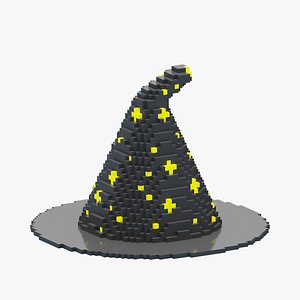 3D Voxel Wizard Hat