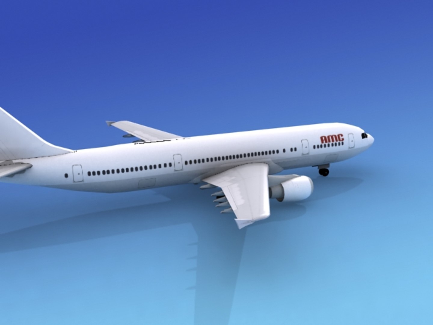 3d airline airbus a300 model