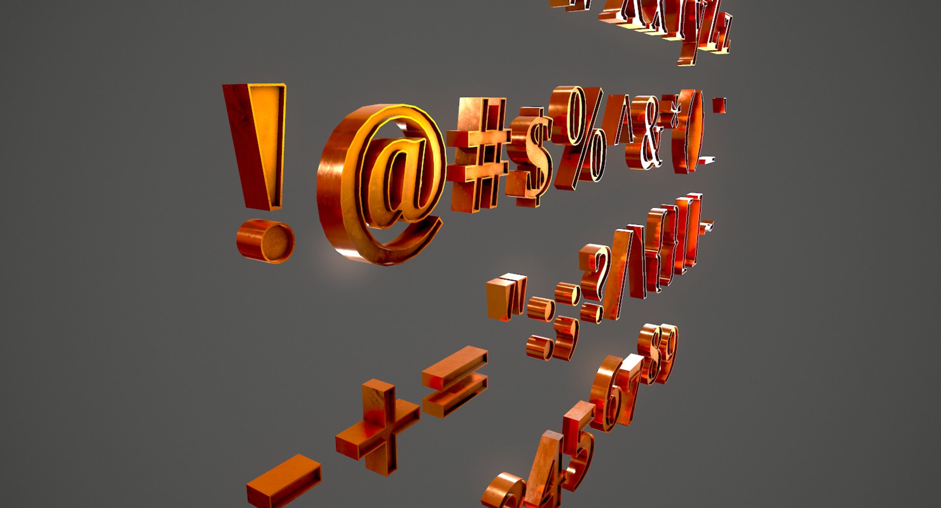 English Letters 3D Model - TurboSquid 1501718