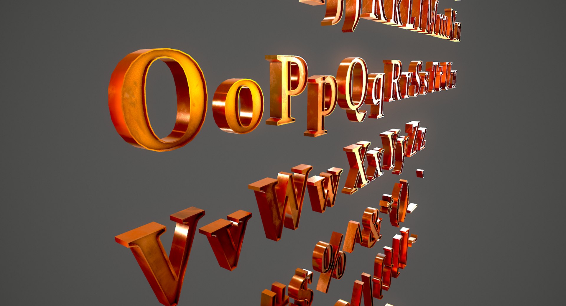 English Letters 3D Model - TurboSquid 1501718
