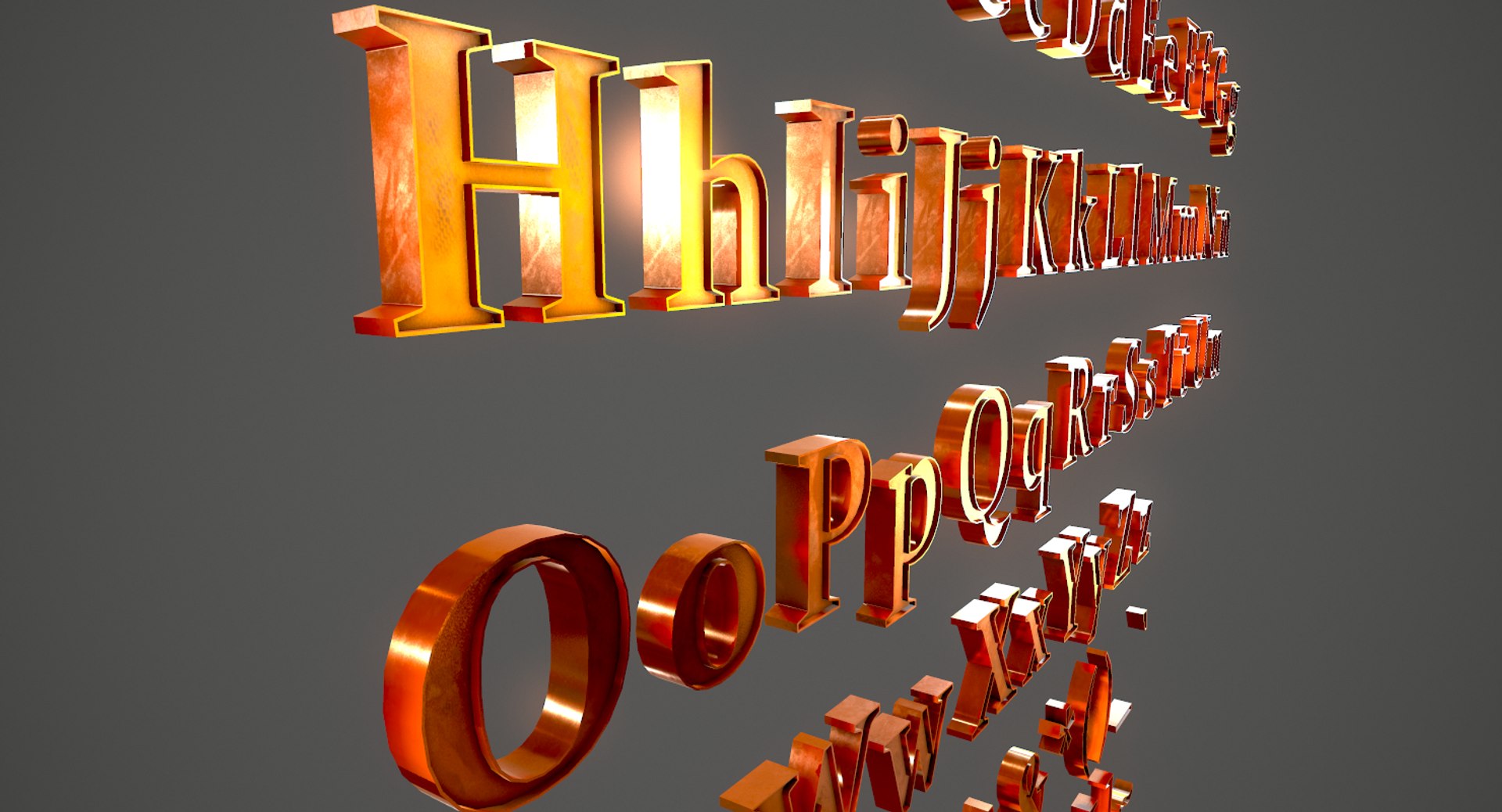 English Letters 3D Model - TurboSquid 1501718