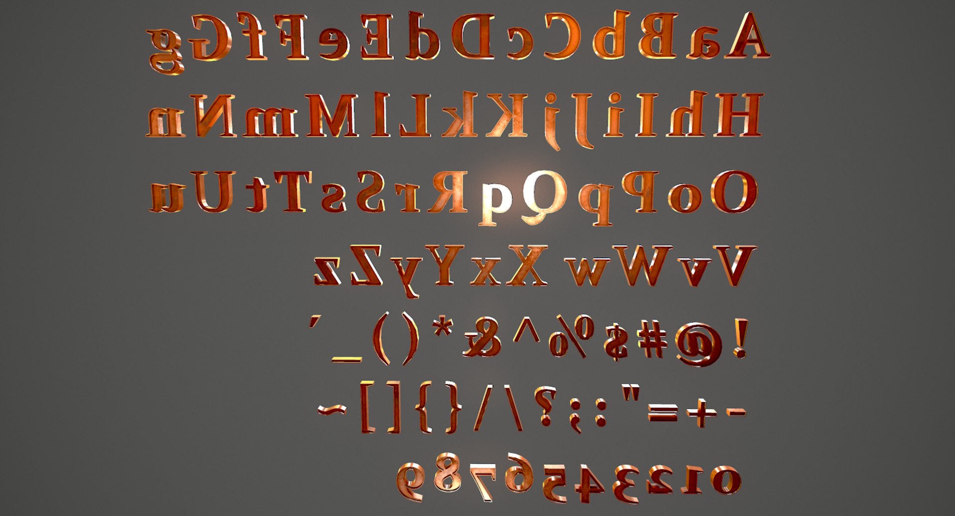 English Letters 3D Model - TurboSquid 1501718