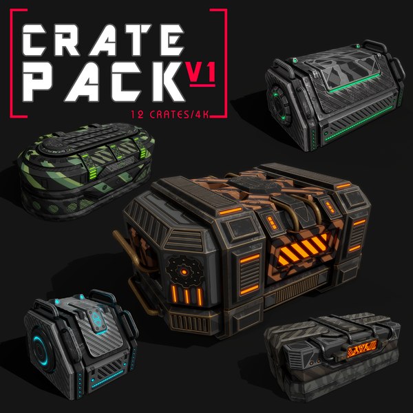 3D модель CRATE PACK V1 - TurboSquid 2082237