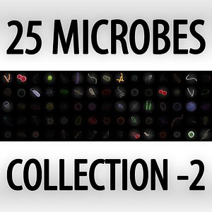 25 microbes micro sets 3d model