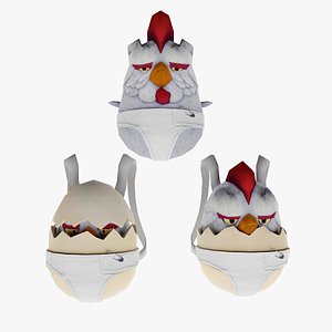 bag 3x Chicken Backpack 3D
