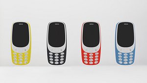 Nokia 3310 3G Classical Featured Phone 3D