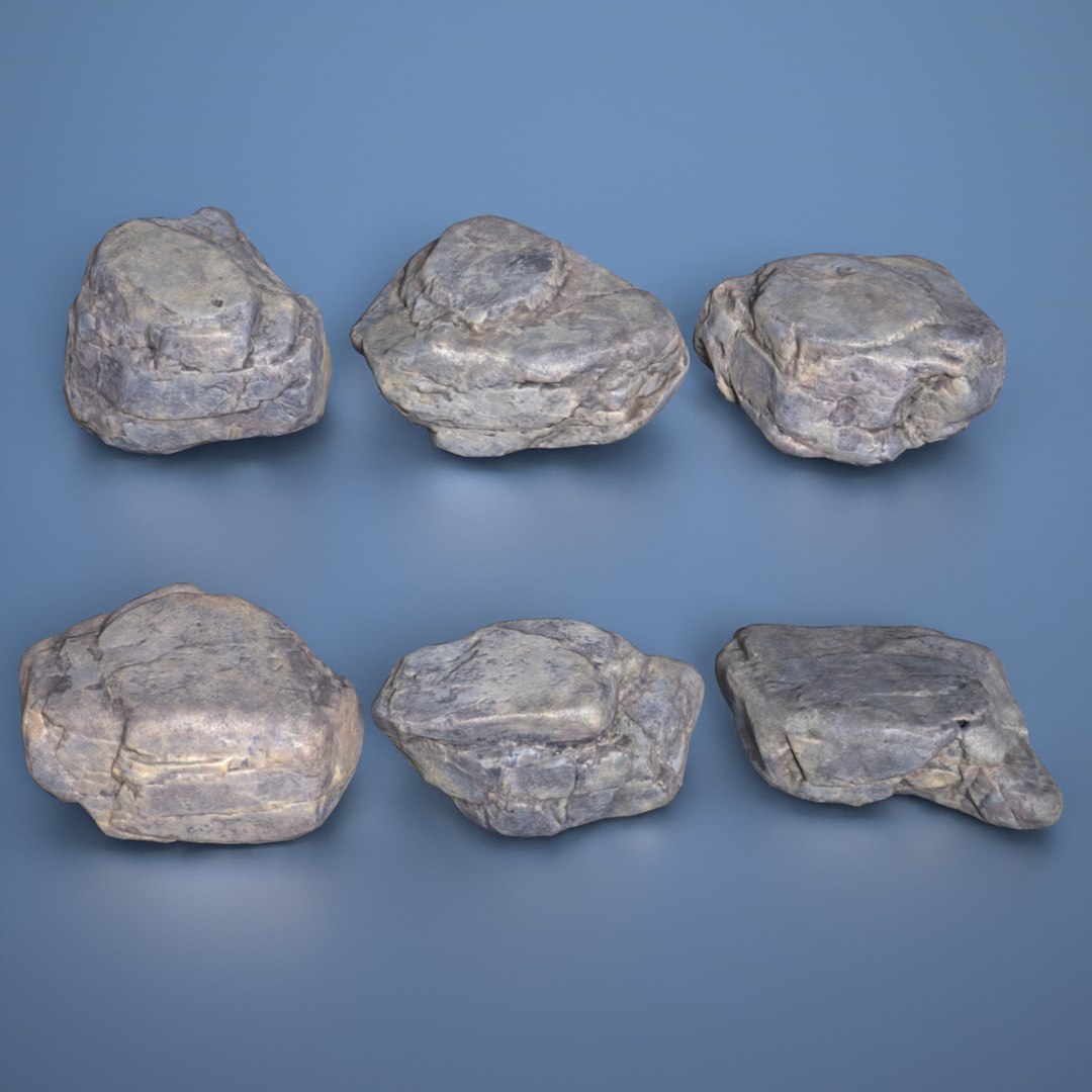 3D 6 Boulder Rocks - 240820 - TurboSquid 2270276