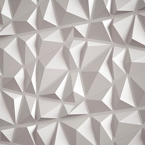 Volumetric plaster wall 3D panel 3D