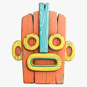 3D Wooden Idol model