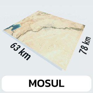 3D Mosul Iraq City Landscape 3D Model