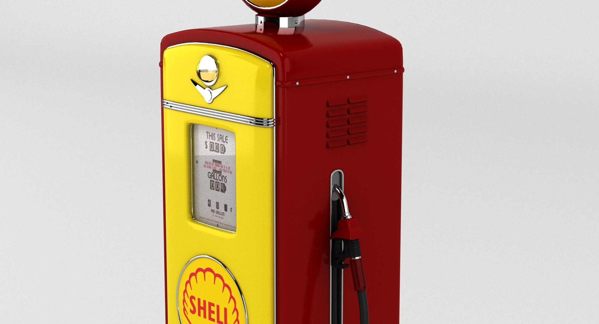 Shell Gas Pump 3D - TurboSquid 1280252