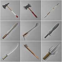 Ten Low Poly Weapons