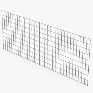 Metal Wire Fence 3D model