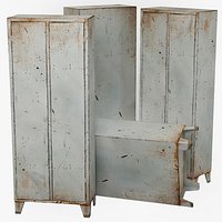 Weathered Metal Locker Cabinet - Game Ready PBR