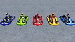 Low Poly Karts With Player Pack 1