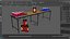 Beer Pong Table Set with Cups Kegs Mockup