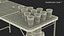 Beer Pong Table Set with Cups Kegs Mockup