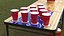 Beer Pong Table Set with Cups Kegs Mockup