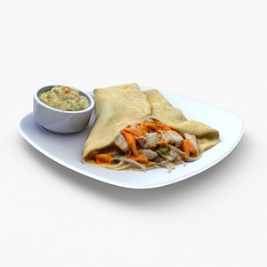 Thai Express crepe with side coleslaw