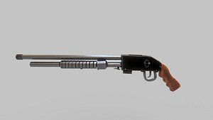 stylish cartoon gun 3D model