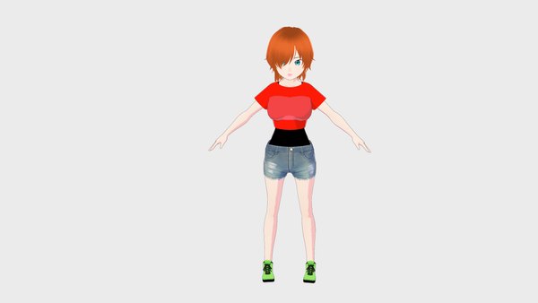 Cute Anime School Girl Free 3d Model - .Obj - Open3dModel