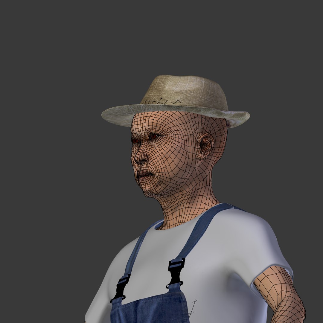 3d farmer farm man