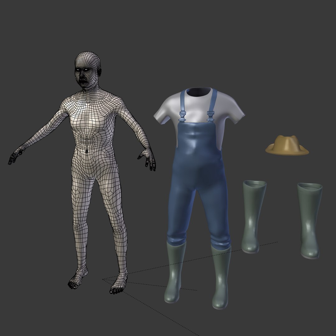 3d Farmer Farm Man