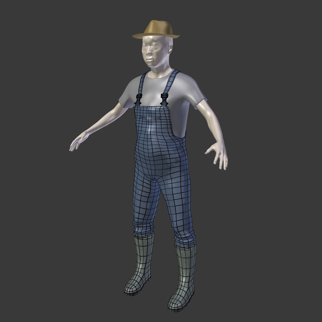 3d Farmer Farm Man