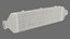 Black Car Intercooler Two Sided Pipes