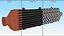 Black Car Intercooler Two Sided Pipes