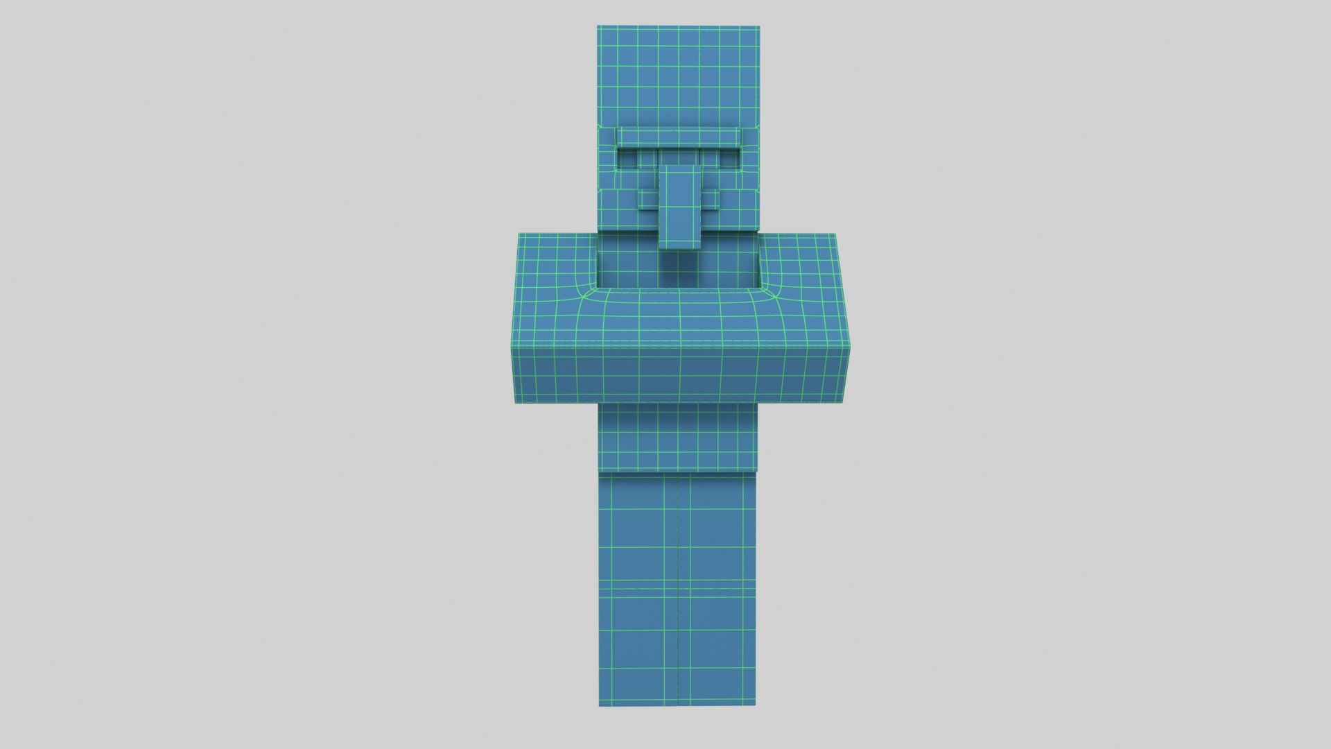 The armor silver minecraft character free 3D model rigged