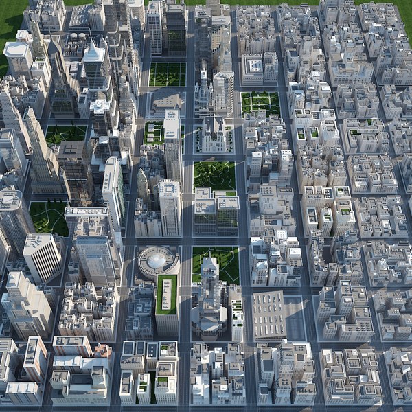 3d - big city scene