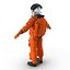 US Astronaut Wearing Advanced Crew Escape Suit ACES