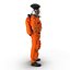 US Astronaut Wearing Advanced Crew Escape Suit ACES