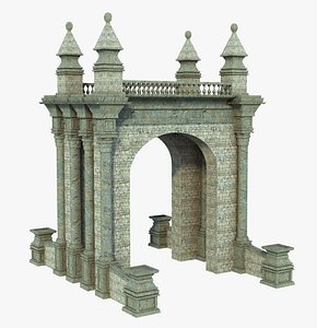 3D fantasy gate arch