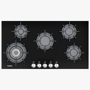 Flush Cooktop with Gas Taps on Front Side