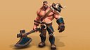 Stylized Warrior 01 - Low Poly Heroes Fantasy Characters - Animation Axe Medieval Heroes - 19