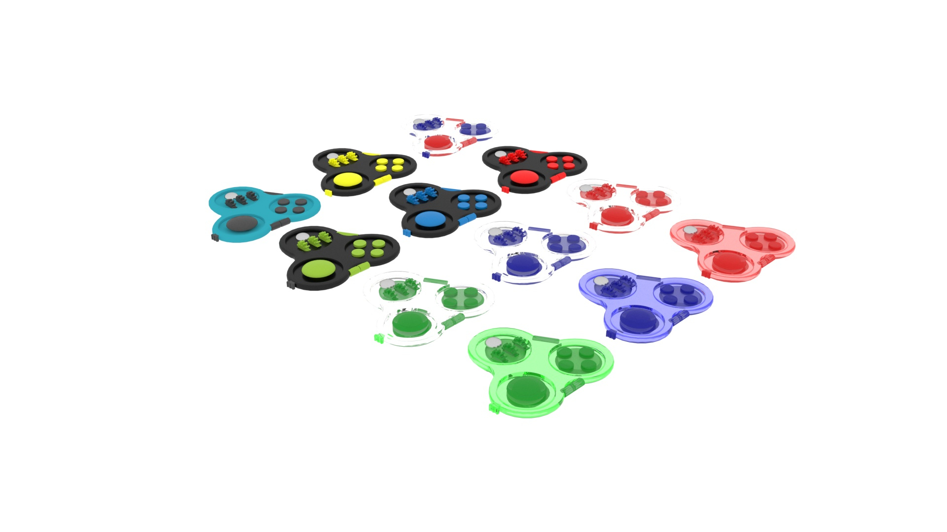 Fidget Pad Controllers Set 3D Model - TurboSquid 1797058