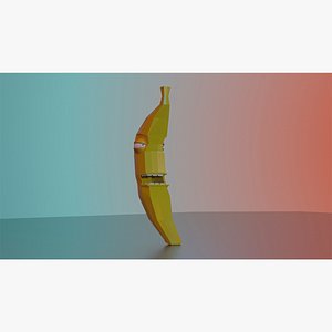 Banana Bob Low Poly Animated PBR character