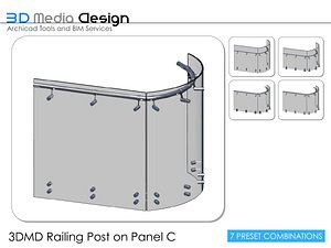 3DMD Railing Post on Panel C V4.6